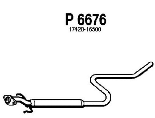 P6676 FENNO Средний глушитель выхлопных газов (фото 1)