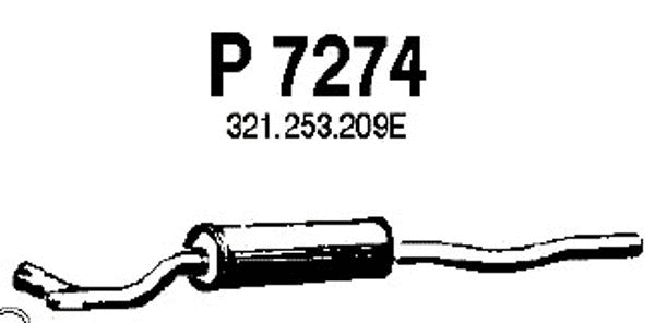 P7274 FENNO Средний глушитель выхлопных газов (фото 1)