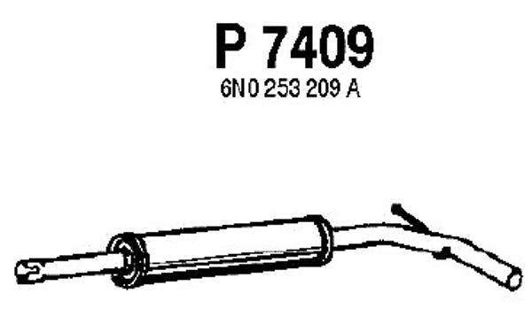 P7409 FENNO Средний глушитель выхлопных газов (фото 1)