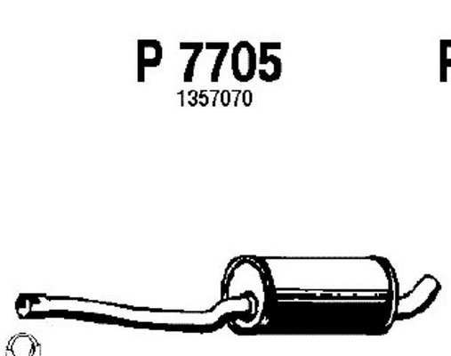 P7705 FENNO Средний глушитель выхлопных газов (фото 1)