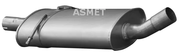 01.061 ASMET Средний глушитель выхлопных газов (фото 1)