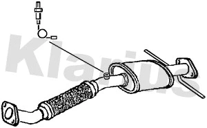 KA54E KLARIUS Средний глушитель выхлопных газов (фото 1)