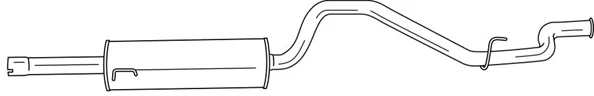 SG26631 AKS DASIS Глушитель выхлопных газов средний/конечный/задняя банка (фото 1)