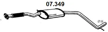07.349 Novak Средний глушитель выхлопных газов (фото 1)
