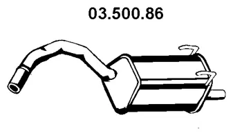 03.500.86 EBERSPÄCHER Глушитель выхлопных газов конечный (фото 1)