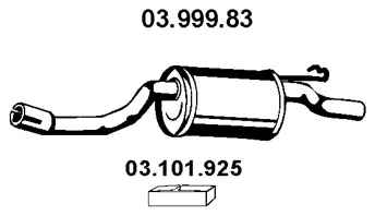 03.999.83 EBERSPÄCHER Глушитель выхлопных газов конечный (фото 1)