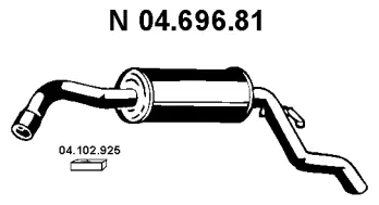 04.696.81 EBERSPÄCHER Глушитель выхлопных газов конечный (фото 1)