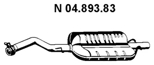 04.893.83 EBERSPÄCHER Глушитель выхлопных газов конечный (фото 1)