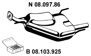 08.097.86 EBERSPÄCHER Глушитель выхлопных газов конечный (фото 1)