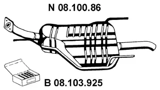 08.100.86 EBERSPÄCHER Глушитель выхлопных газов конечный (фото 1)