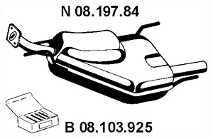 08.197.84 EBERSPÄCHER Глушитель выхлопных газов конечный (фото 1)