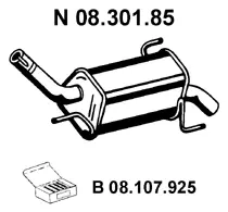 08.301.85 EBERSPÄCHER Глушитель выхлопных газов конечный (фото 1)