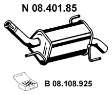 08.401.85 EBERSPÄCHER Глушитель выхлопных газов конечный (фото 1)