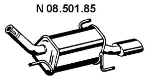 08.501.85 EBERSPÄCHER Глушитель выхлопных газов конечный (фото 1)