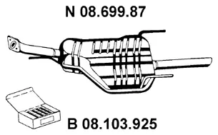 08.699.87 EBERSPÄCHER Глушитель выхлопных газов конечный (фото 1)