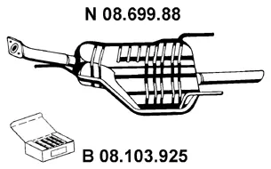 08.699.88 EBERSPÄCHER Глушитель выхлопных газов конечный (фото 1)
