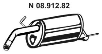 08.912.82 EBERSPÄCHER Глушитель выхлопных газов конечный (фото 1)