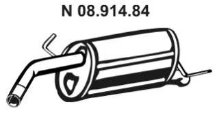 08.914.84 EBERSPÄCHER Глушитель выхлопных газов конечный (фото 1)