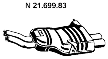 21.699.83 EBERSPÄCHER Глушитель выхлопных газов конечный (фото 1)