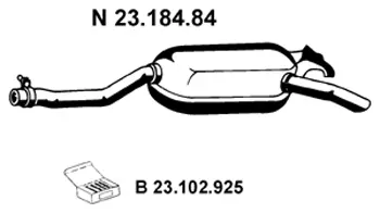 23.184.84 EBERSPÄCHER Глушитель выхлопных газов конечный (фото 1)