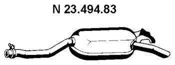 23.494.83 EBERSPÄCHER Глушитель выхлопных газов конечный (фото 1)