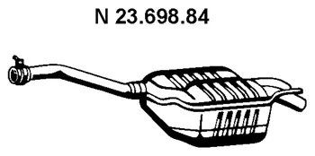 23.698.84 EBERSPÄCHER Глушитель выхлопных газов конечный (фото 1)