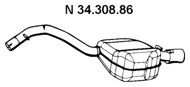 34.308.86 EBERSPÄCHER Глушитель выхлопных газов конечный (фото 1)