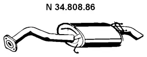 34.808.86 EBERSPÄCHER Глушитель выхлопных газов конечный (фото 1)