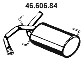 46.606.84 EBERSPÄCHER Глушитель выхлопных газов конечный (фото 1)