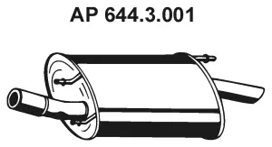 644.3.001 EBERSPÄCHER Глушитель выхлопных газов конечный (фото 1)