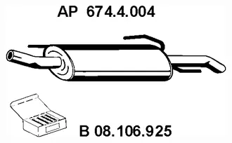 674.4.004 EBERSPÄCHER Глушитель выхлопных газов конечный (фото 1)