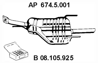 674.5.001 EBERSPÄCHER Глушитель выхлопных газов конечный (фото 1)