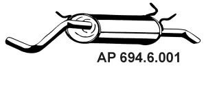 694.6.001 EBERSPÄCHER Глушитель выхлопных газов конечный (фото 1)