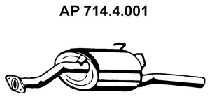714.4.001 EBERSPÄCHER Глушитель выхлопных газов конечный (фото 1)