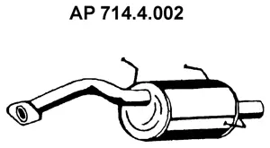 714.4.002 EBERSPÄCHER Глушитель выхлопных газов конечный (фото 1)