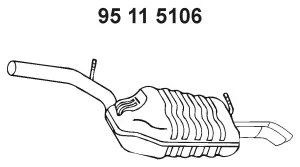 95 11 5106 EBERSPÄCHER Глушитель выхлопных газов конечный (фото 1)