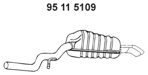 95 11 5109 EBERSPÄCHER Глушитель выхлопных газов конечный (фото 1)