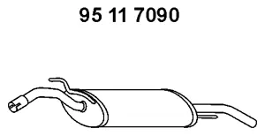 95 11 7090 EBERSPÄCHER Глушитель выхлопных газов конечный (фото 1)