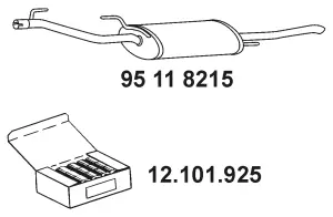 95 11 8215 EBERSPÄCHER Глушитель выхлопных газов конечный (фото 1)