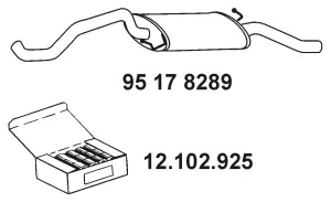95 17 8289 EBERSPÄCHER Глушитель выхлопных газов конечный (фото 1)