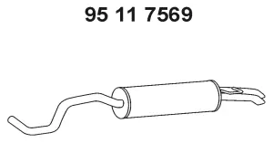 95117569 EBERSPÄCHER Глушитель выхлопных газов конечный (фото 1)