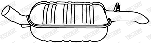 19394 WALKER Глушитель выхлопных газов конечный (фото 1)
