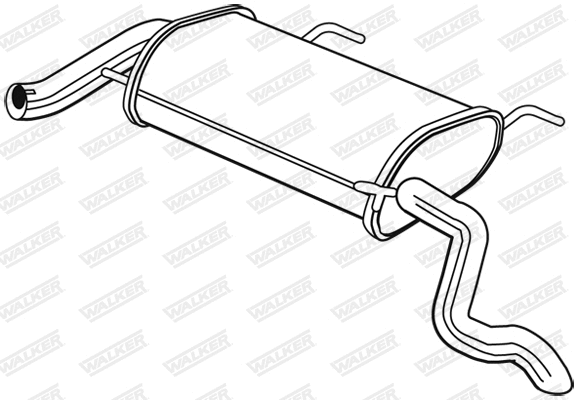 25098 WALKER Глушитель выхлопных газов конечный (фото 1)