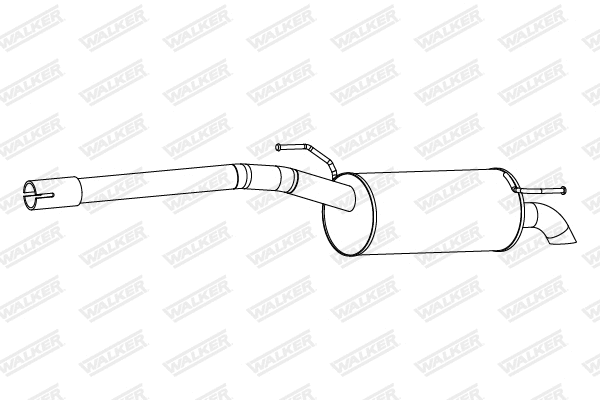 25299 WALKER Глушитель выхлопных газов конечный (фото 1)