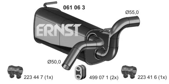 061063 ERNST Глушитель выхлопных газов конечный (фото 1)