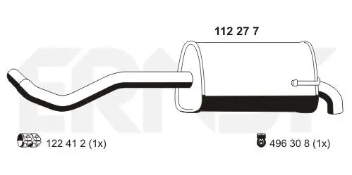 112277 ERNST Глушитель выхлопных газов конечный (фото 1)