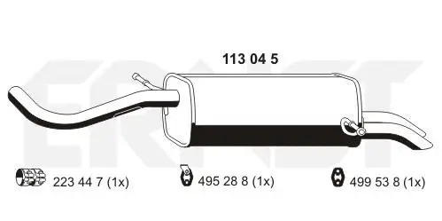 113045 ERNST Глушитель выхлопных газов конечный (фото 1)
