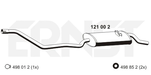 121002 ERNST Глушитель выхлопных газов конечный (фото 1)