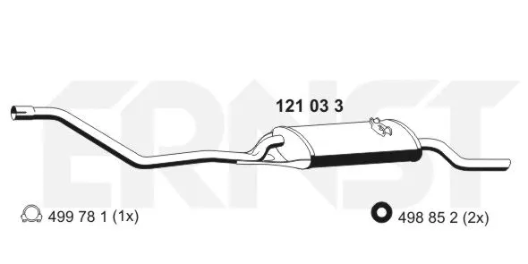 121033 ERNST Глушитель выхлопных газов конечный (фото 1)