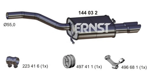 144032 ERNST Глушитель выхлопных газов конечный (фото 1)
